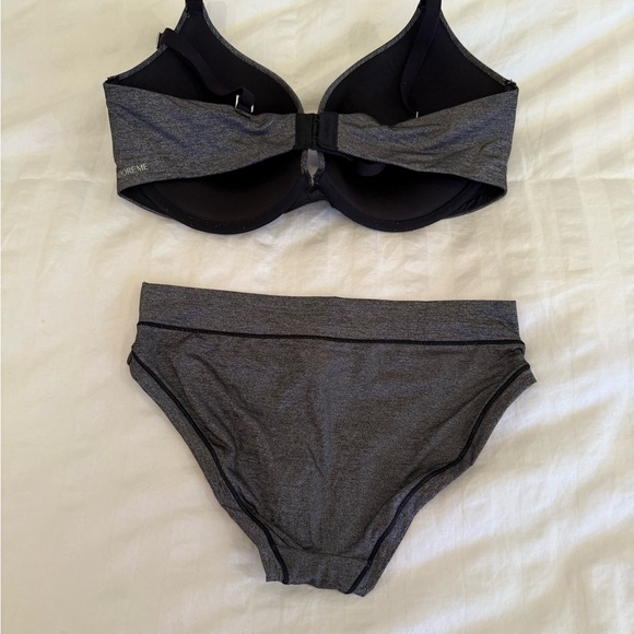Adore Me Charcoal Bra & Panty Set - NWT! - Picture 2 of 3